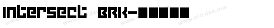 Intersect BRK字体转换